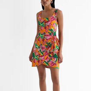Express NWT Floral Wrap Mini Dress